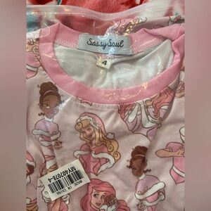 Sassy Soul Pink Princess Christmas Kids Pajama set